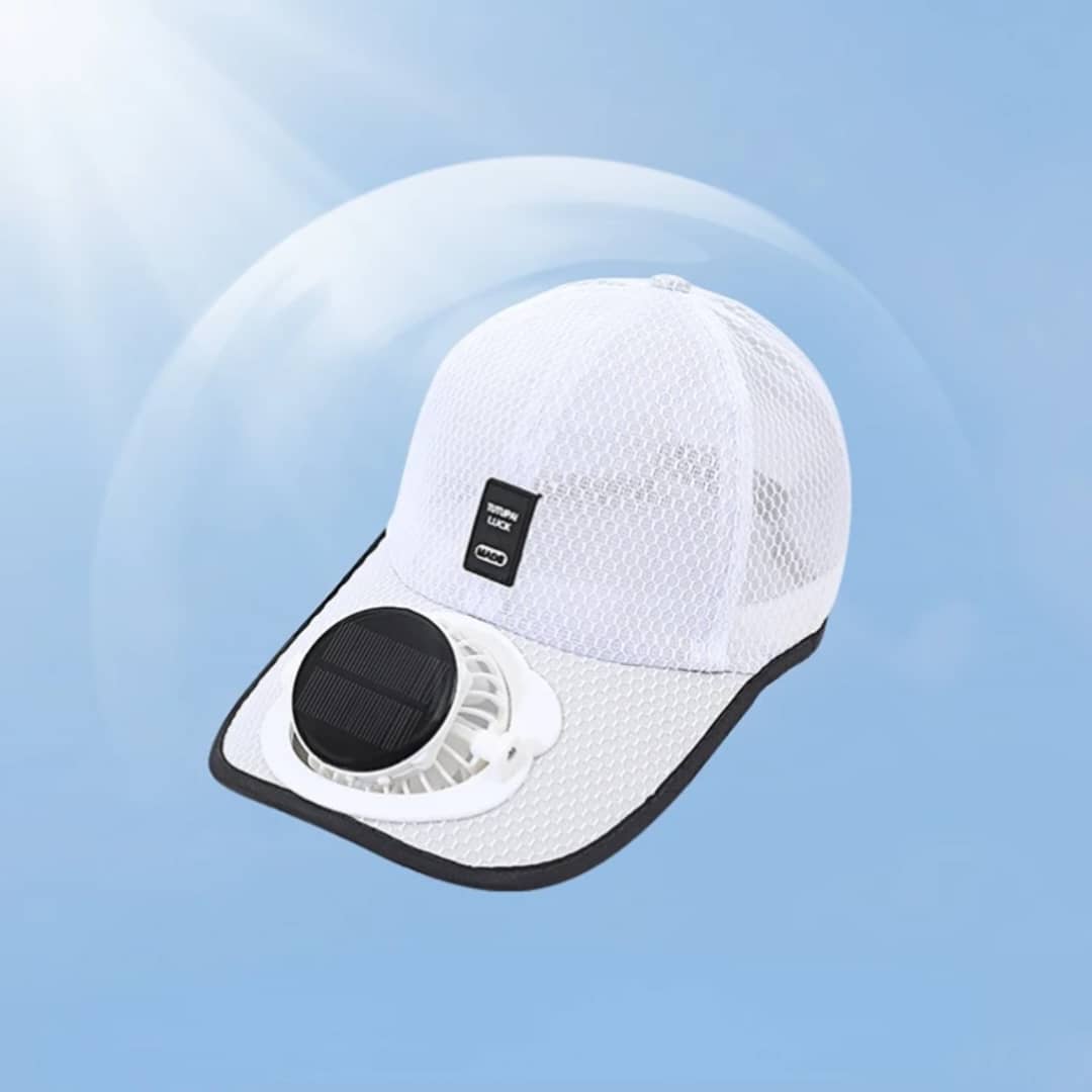 Casquette solaire ventilée rechargeable