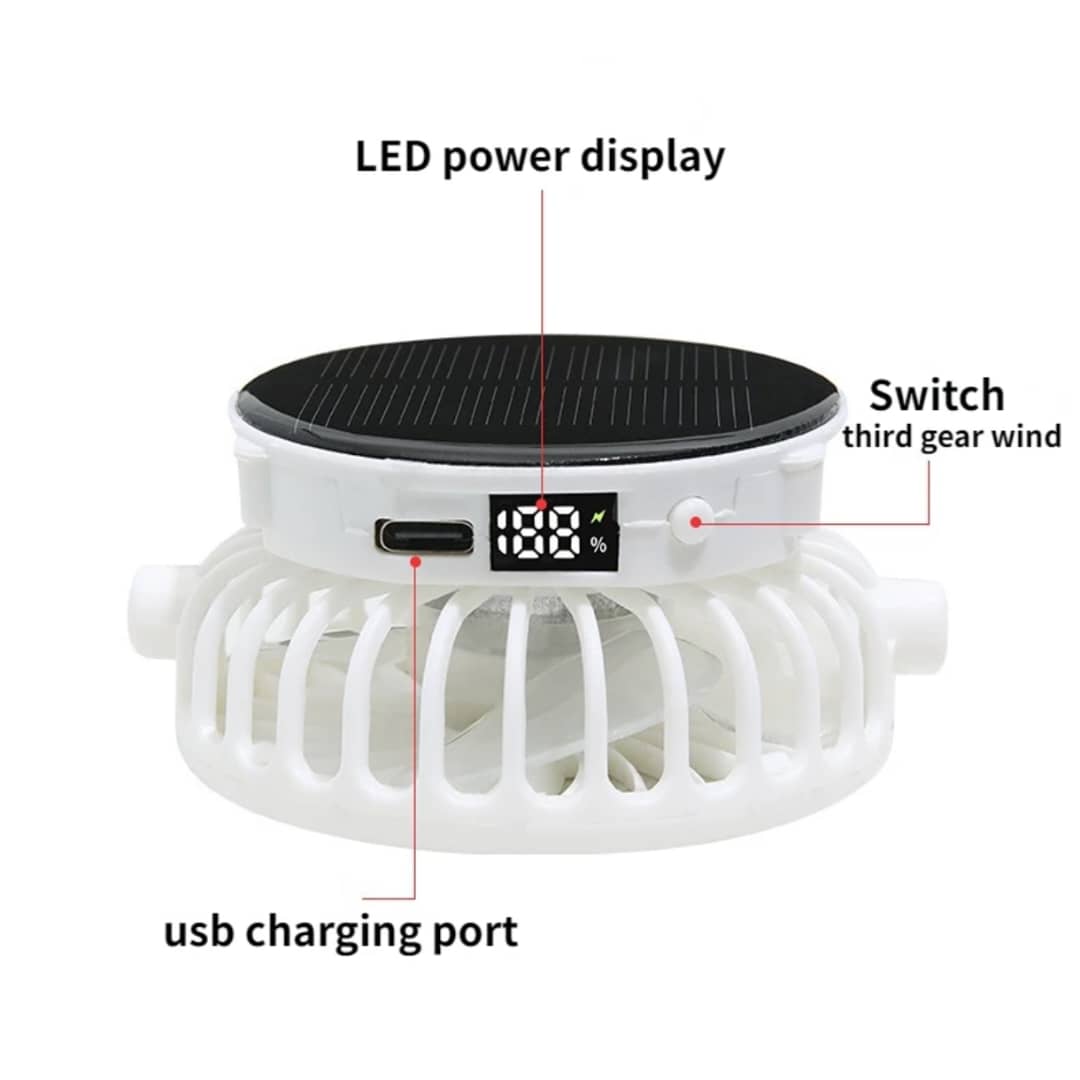 Casquette solaire ventilée rechargeable