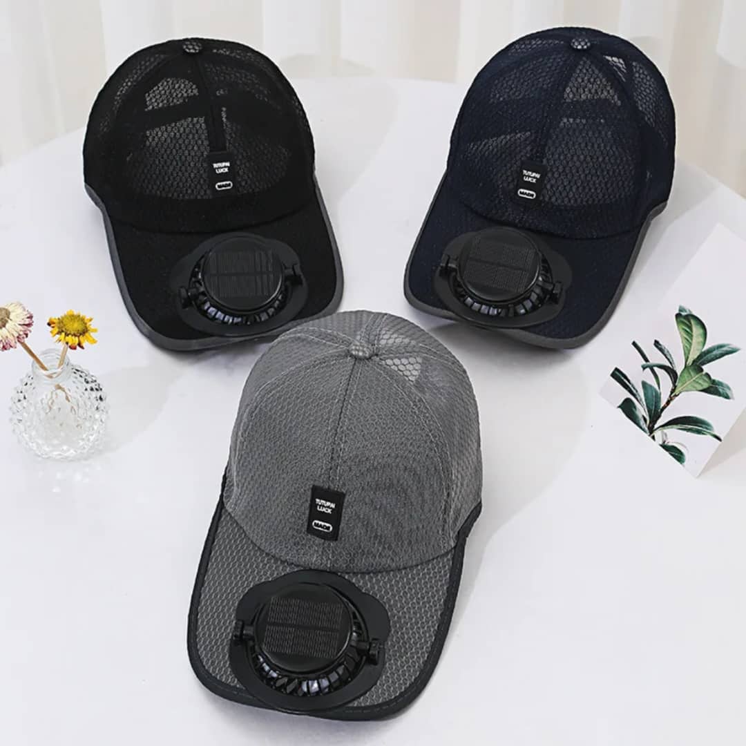 Casquette solaire ventilée rechargeable