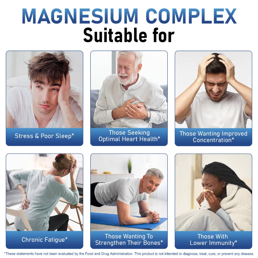 Magnésium Complexe 1000 mg – 8 Formes pour Calme, Sommeil & Récupération