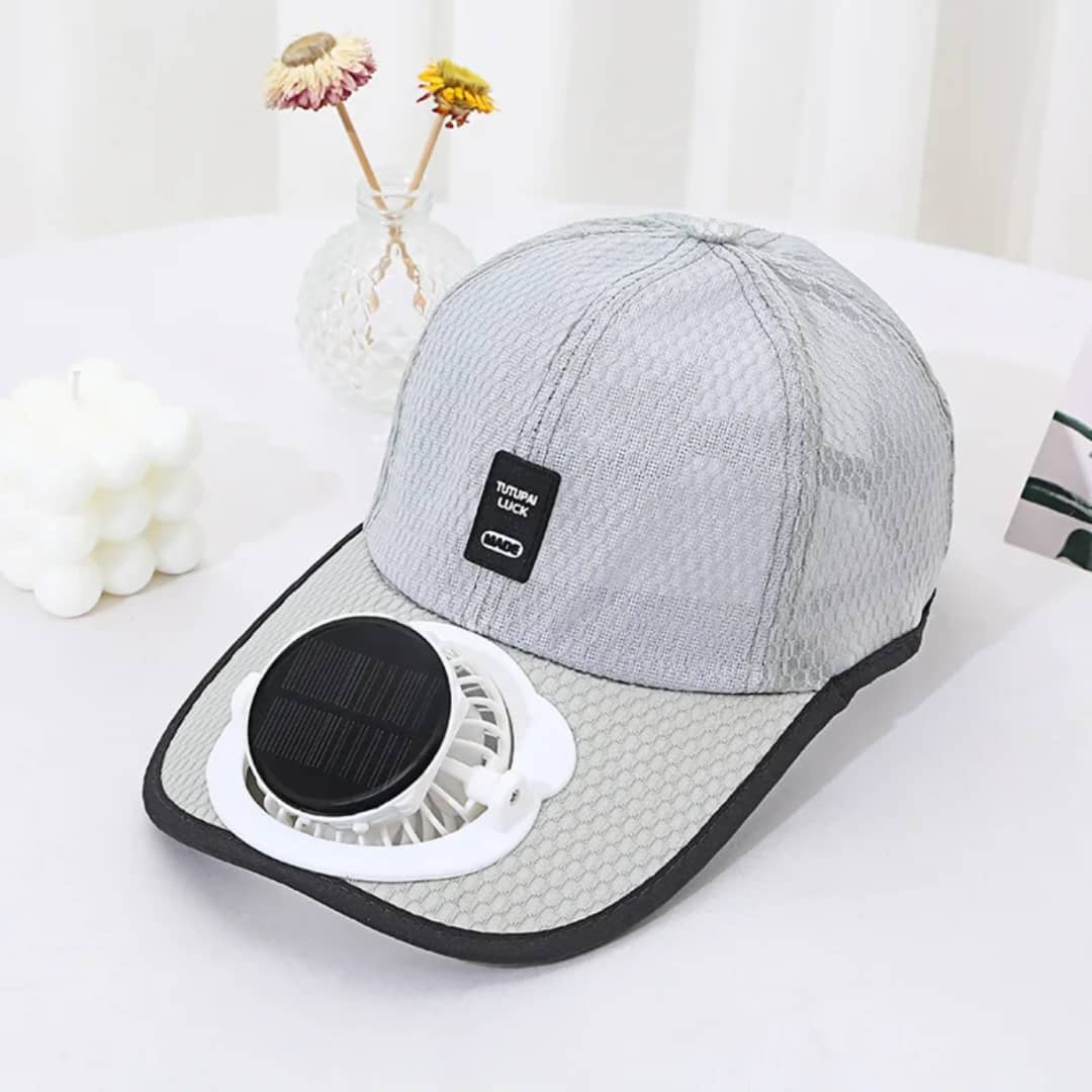Casquette solaire ventilée rechargeable