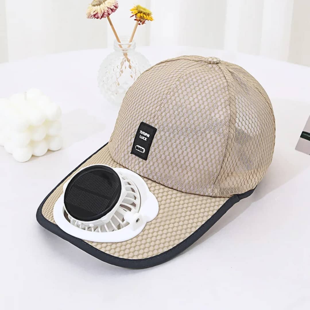 Casquette solaire ventilée rechargeable