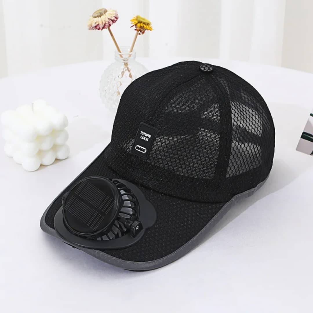 Casquette solaire ventilée rechargeable