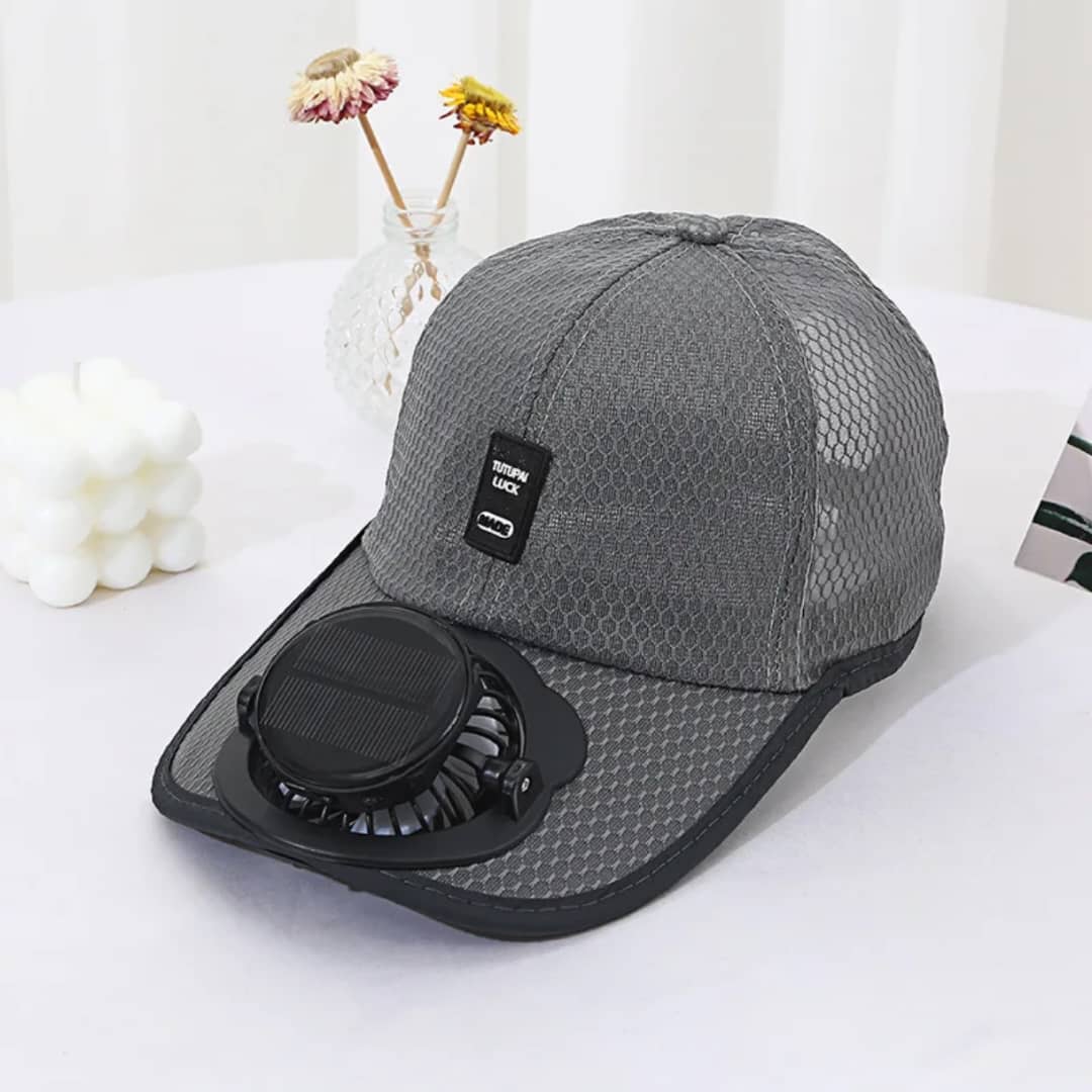 Casquette solaire ventilée rechargeable