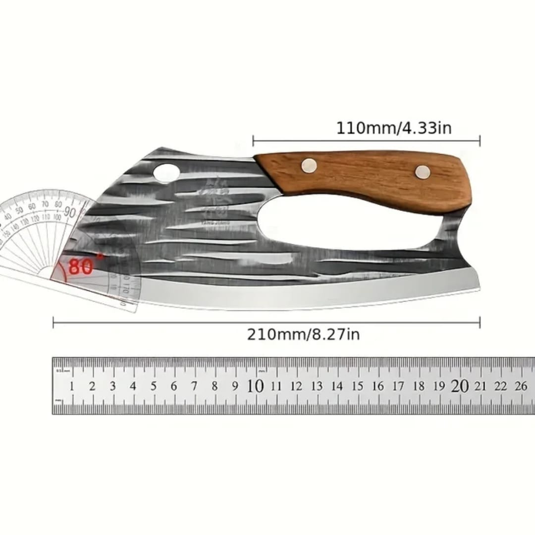 Ensemble couteau & couperet de chef forgés à la main (qualité supérieure)