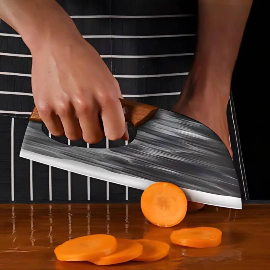 Ensemble couteau & couperet de chef forgés à la main (qualité supérieure)