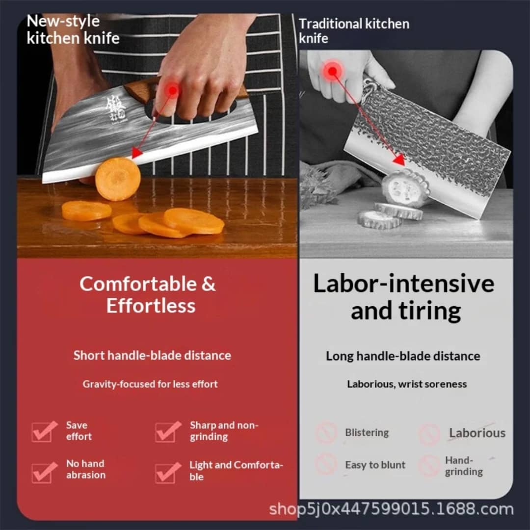 Ensemble couteau & couperet de chef forgés à la main (qualité supérieure)