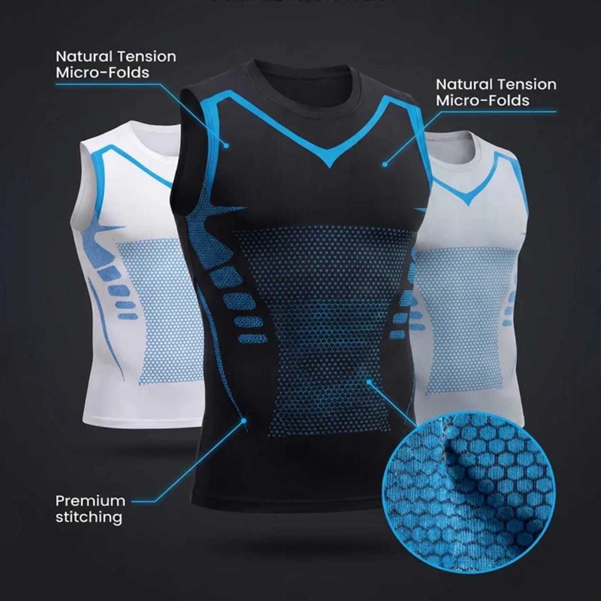 Débardeur de compression homme – confort sportif &amp; maintien