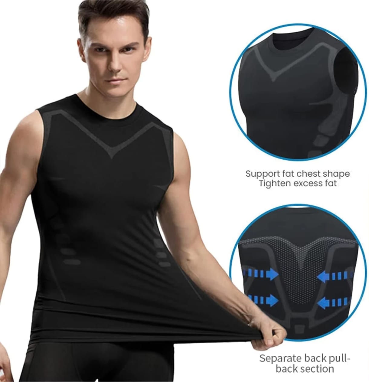 Débardeur de compression homme – confort sportif &amp; maintien