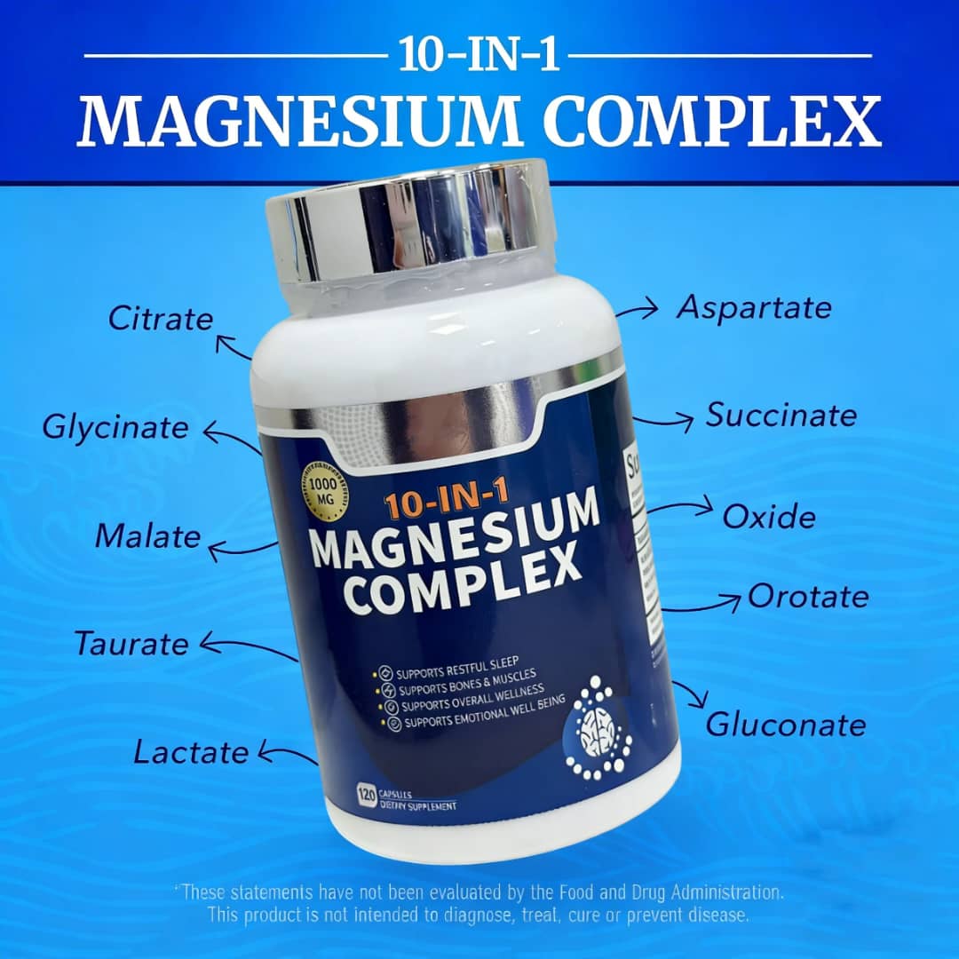Magnésium 10-en-1 Complex – Équilibre, Énergie et Bien-être au Quotidien